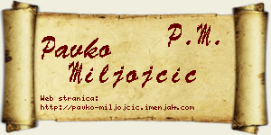 Pavko Miljojčić vizit kartica